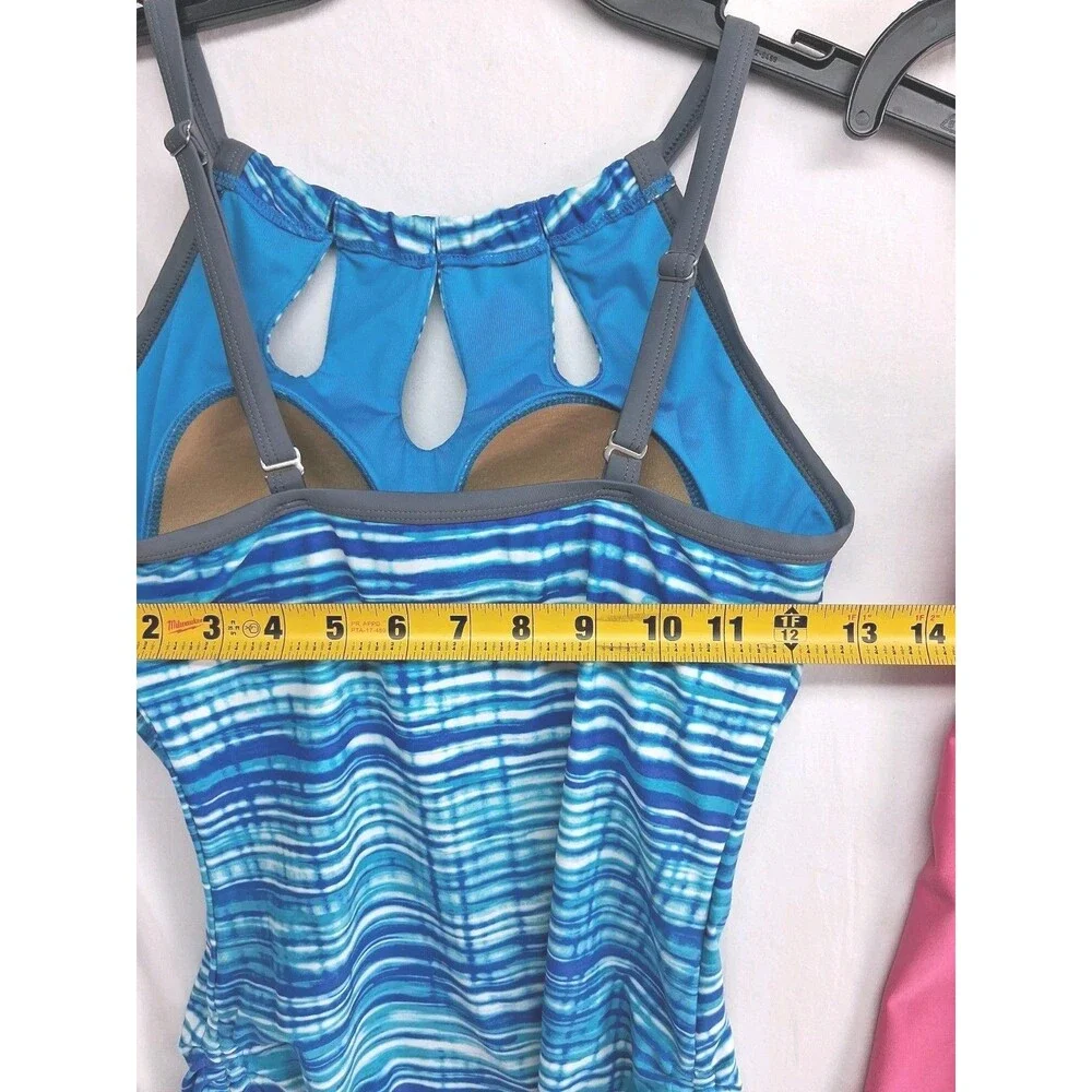 Lot Of 2 Tankini Top Athleisure Swim Women Small Pink Summer Workout Gym Running